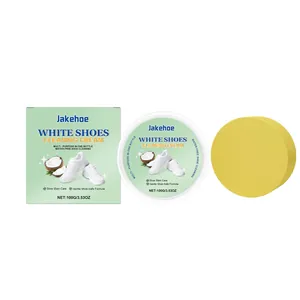 Kit crème de nettoyage Jakehoe pour chaussures blanches avec éponge et pâte 100g