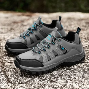 Herren Outdoor Wanderschuhe Atmungsaktiv Mesh Rutschfest Leicht Canvas Trekking Sneaker Robuste Gummisohle Bergsteigen Schuhwerk