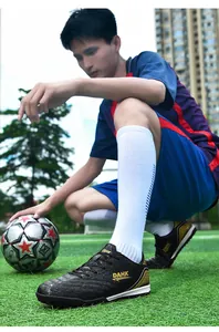 Professional youth soccer shoes with TF turf studs for training and competition outdoors