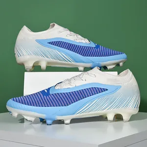 Professional low-top soccer cleats with breathable mesh and firm ground studs for youth