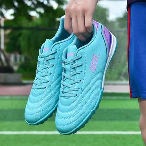 Professional TF Turf Soccer Shoes For Men Women Kids Breathable Synthetic Leather Football Boots Anti-Slip Training Athletic Sneakers