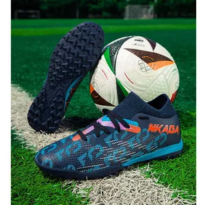 Professional fly-knit soccer cleats for men and women on artificial grass turf
