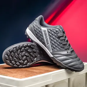 ZUSHUNDA Men Outdoor Soccer Shoes Football Boots TF Cleats Synthetic Leather Breathable Turf Training Professional Sports Shoes