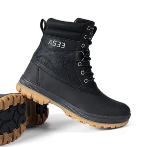 Bottes de combat tactiques noires pour hommes, idéales pour la randonnée et le camping