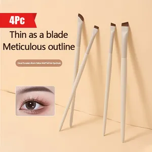 Detail of 4Pcs ultra-thin blade eyeliner brushes for meticulous makeup outline
