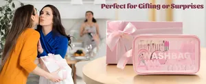 Professionele 80-delige roze make-uptoolset met tas, ideaal voor cadeau en verrassing.