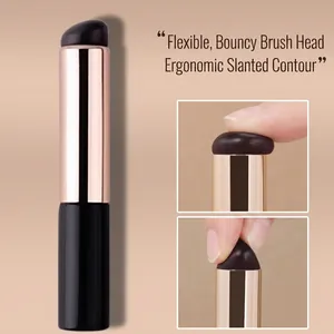Pennello per Labbra in Silicone a Testa Tonda Pennello Correttore Portatile Strumento per Sfumare il Rossetto Senza Tracce