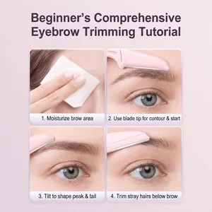 Tutorial paso a paso para el juego de maquinillas de cejas plegables para precisión