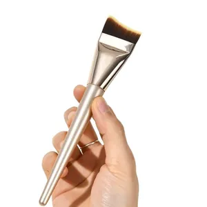 Professional ultra-thin flat angled foundation brush for flawless makeup application