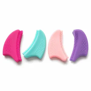 Quattro spazzole contorno linfatico in silicone per massaggio Gua Sha viso e collo