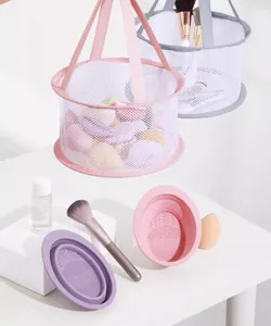 Hängende Netztrockner und Silikon-Reinigungsnäpfe für Make-up-Pinsel und Schwämme