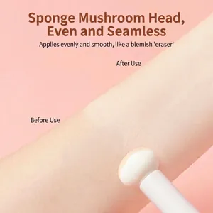 Mushroom Head Concealer-Pinsel zeigt nahtlose Abdeckung auf der Haut