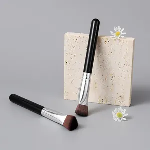 Professional angled triangular makeup brushes for highlighting, contouring, and concealer