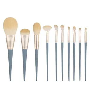 Kit de 10 pinceaux de maquillage professionnels avec poils synthétiques souples