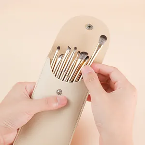Set di 12 pennelli da trucco per occhi professionali con setole morbide e borsa