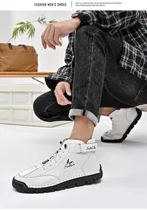 Detailansicht der hochwertigen weißen handgenähten Herren-Freizeitschuhe aus echtem Leder.