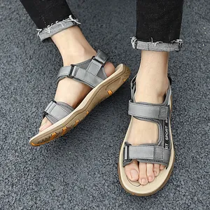 Men's summer casual hiking beach sandals with adjustable straps and durable sole