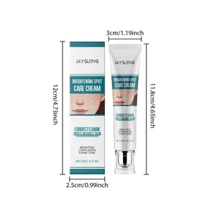 Dimensions détaillées du tube et de la boîte de la crème Jaysuing Brightening Spot Care