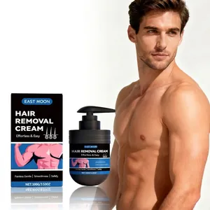 East Moon Crema Depilatoria Uomo Indolore Delicata per Pelli Sensibili Pelle Liscia Cura del Corpo Crema Detergente