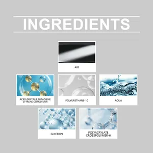 Elenco dettagliato degli ingredienti per unghie finte con materiali di alta qualità.