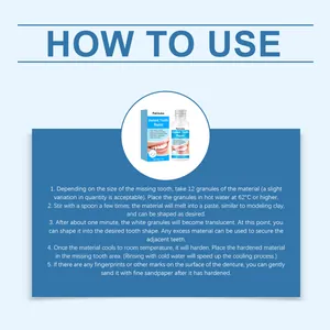 Step-by-step instructions for using Feimuko Instant Tooth Repair thermal granules