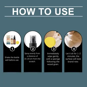 Istruzioni dettagliate passo dopo passo per l'uso del kit spray per riparazione legno
