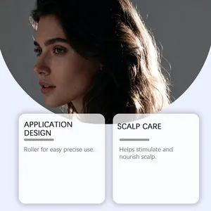 Close-up detail of GleamXi hair essence roller design for easy scalp application