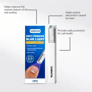 Detail view of VORVITA anti-fungus blue light laser pen showing nail health benefits