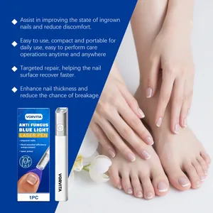 Detailed view of VORVITA anti-fungus blue light laser pen for healthy nail care