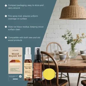 Kit riparazione legno Jaysuing con flaconi spray e spugna per la cura dei mobili