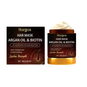 Hoegoa Arganöl und Biotin Haarmaske für tiefe Feuchtigkeit und geschädigtes Haar