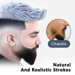 Detail van baardvulpeneffect voor natuurlijke en realistische haarstreken