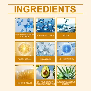 Detailed view showing nourishing ingredients like honey and aloe for Hoegoa conditioner.