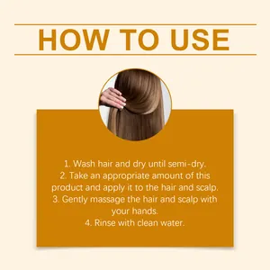 Detailed 4-step usage instructions for nourishing hair conditioner for smooth hair