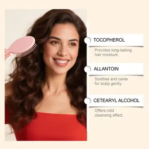 Nourishing hair conditioner ingredients: Tocopherol, Allantoin and Cetearyl Alcohol.