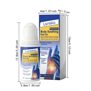 Dimensioni del flacone roll-on lenitivo corpo Laniska MagniSoothe e della scatola