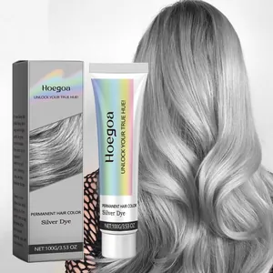 Hoegoa permanente silberne Haarfarbe für lebendige lang anhaltende Farbe 100g