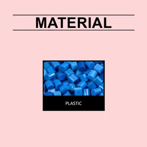 Macrodetail van blauw plastic materiaal van kwaliteit voor contactlensopbergdoosje