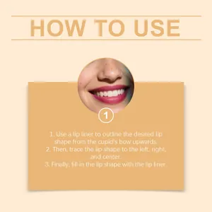 Guide d'instruction détaillé étape par étape pour l'application du crayon à lèvres cacao