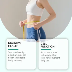 Detailed infographic highlighting digestive health and cell function benefits for supplement lozenges