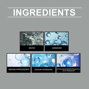 Infographie des ingrédients actifs de ce gel nettoyant anti-moisissures efficace
