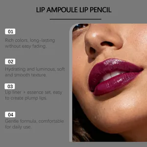 Close-up of violet moisturizing lip gloss showing hydrating and luminous texture