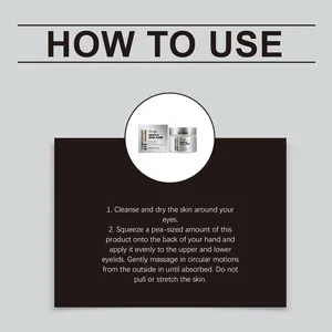 Detailed English instructions on how to use HOYGI gentle and moisturizing eye cream.