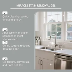 Gel détachant professionnel pour éviers et carrelages avec texture douce et formule anti-goutte