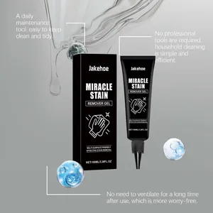 Gel détachant Jakehoe dans un tube noir et une boîte pour le nettoyage de maison