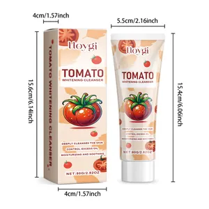 Λεπτομέρεια καθαριστικού Hoygi Tomato με ακριβείς διαστάσεις συσκευασίας και σωληναρίου