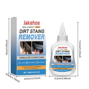 Gel détachant Jakehoe 100ml montrant les dimensions du flacon et de l'emballage
