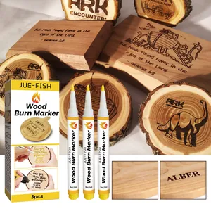 Set mit drei Jue-Fish Holzbrandmarkern für kreative DIY-Brandmalerei auf Holzstücken