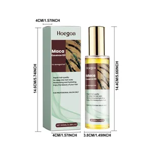 Comprehensive dimensions of Hoegoa Maca Essence Oil 100ml hair repair spray and box