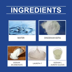 Professional car brake cleaner ingredients list showing water and chemical details.